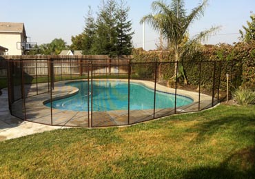 Brown/Brown Pool Fence