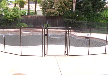 Brown Pool Fence
